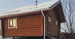 Баня из оцилиндрованного бревна под ключ в Верхнем Уфалее - от 133653 рублей